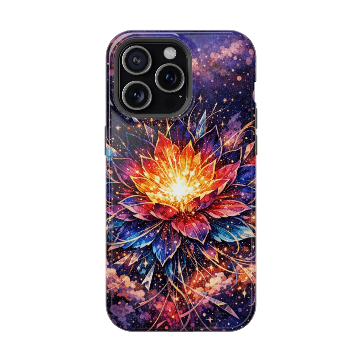 Cosmic Bloom Art Magnetic Magnetic Phone Case - iPhone 15 Pro Max