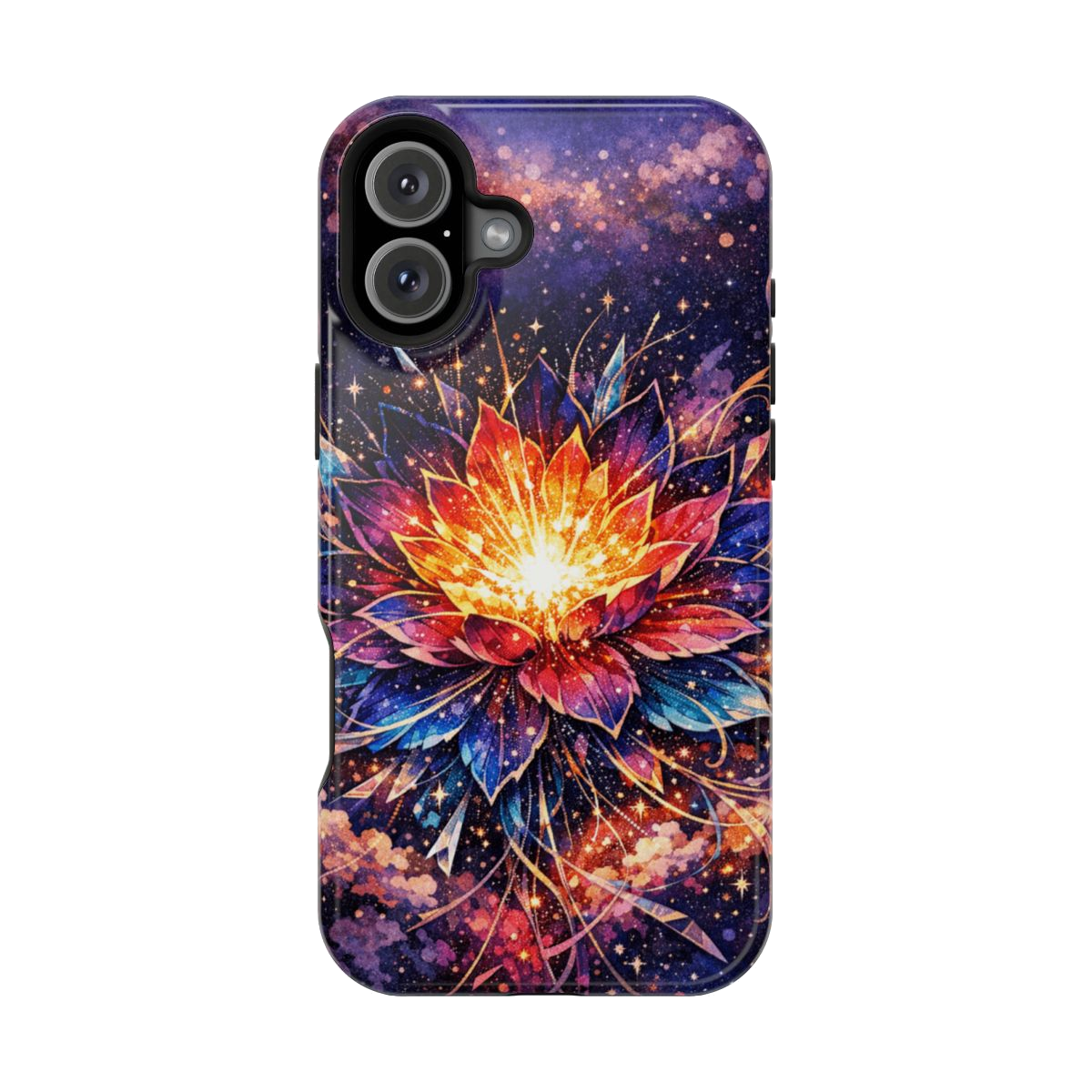 Cosmic Bloom Art Magnetic Magnetic Phone Case - iPhone 16 Plus
