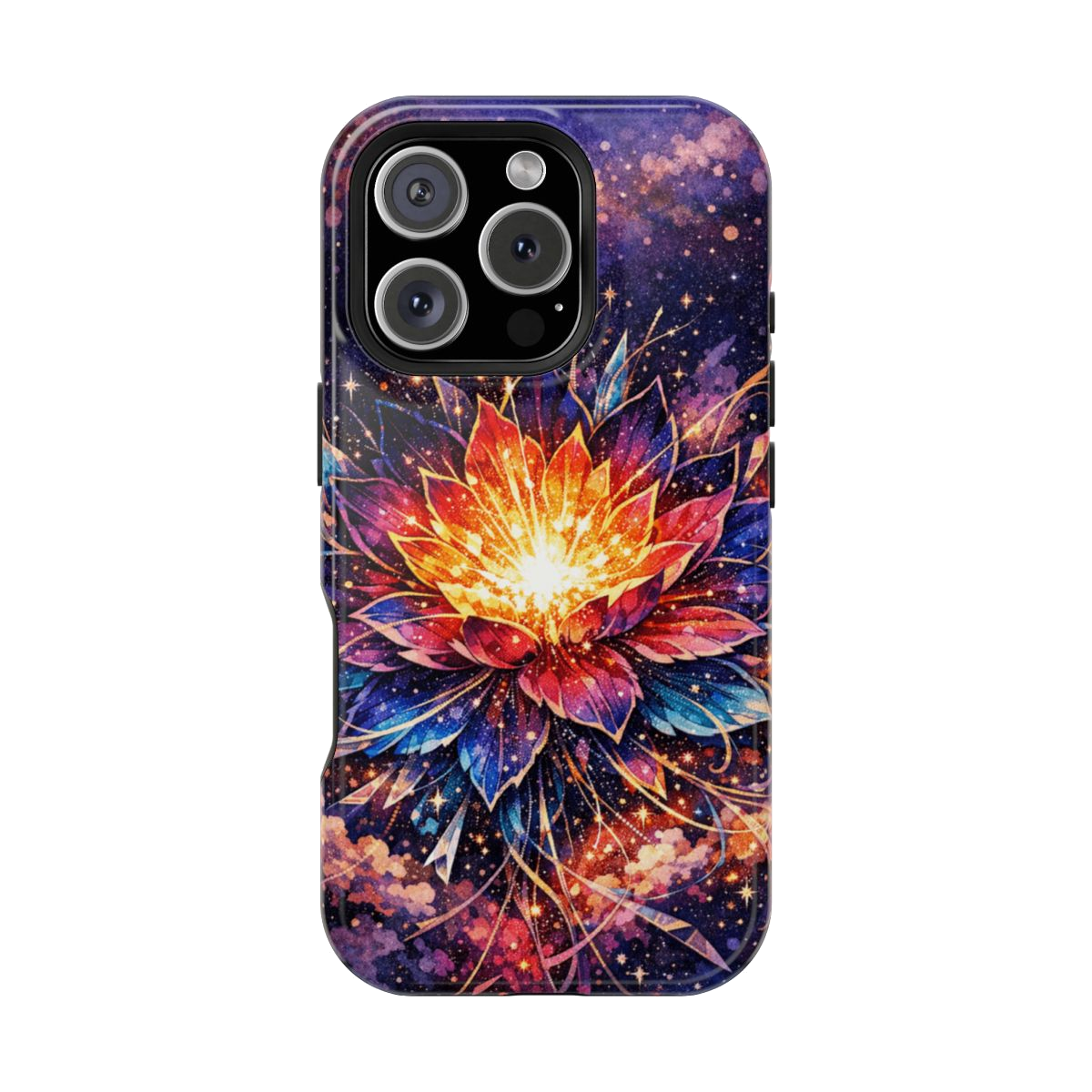 Cosmic Bloom Art Magnetic Magnetic Phone Case - iPhone 16 Pro