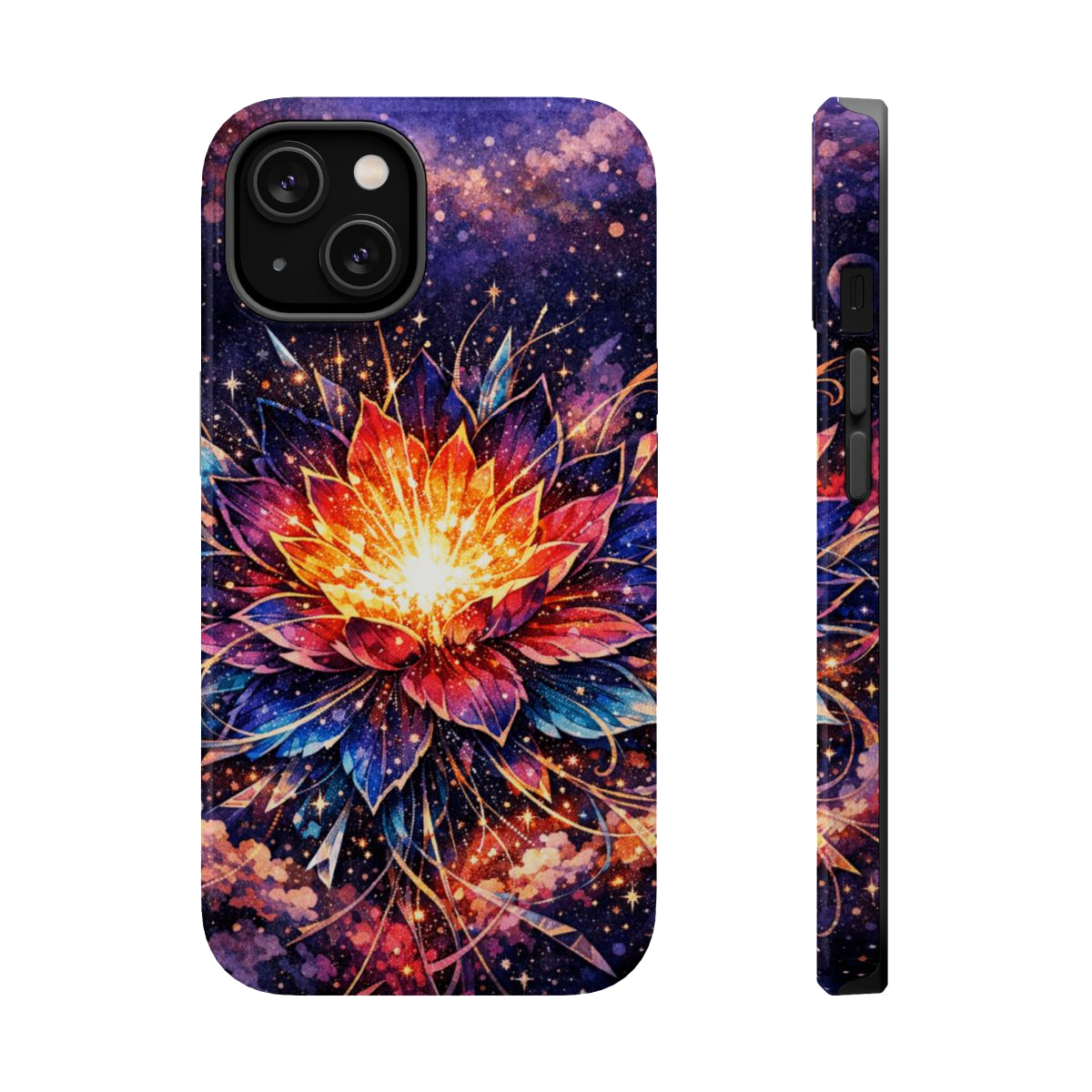 Cosmic Bloom Art Magnetic Magnetic Phone Case - iPhone 14