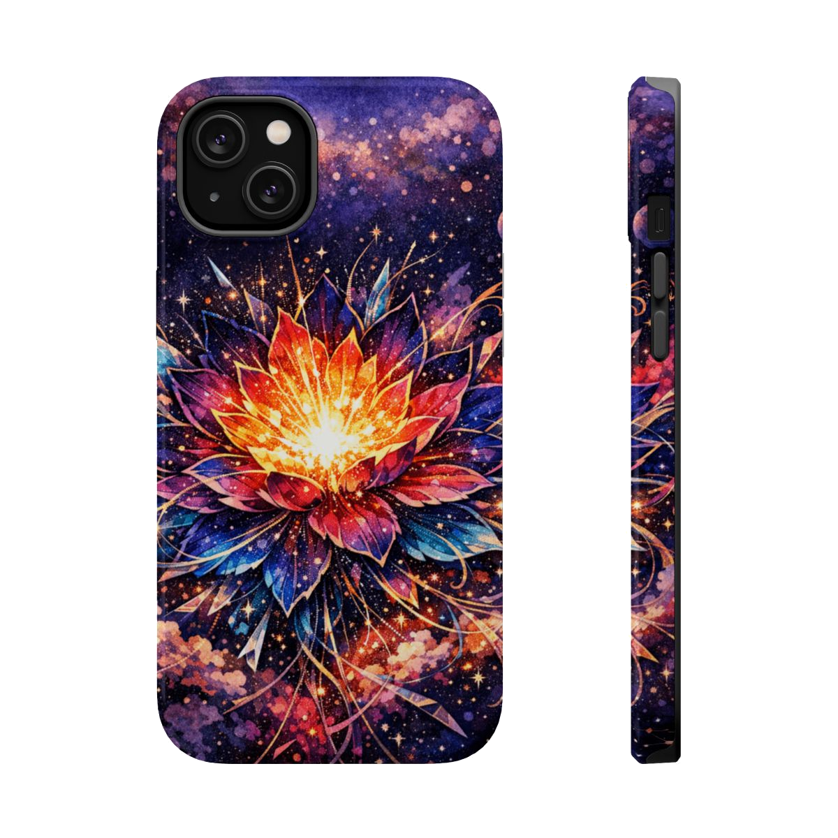 Cosmic Bloom Art Magnetic Magnetic Phone Case - iPhone 14 Plus