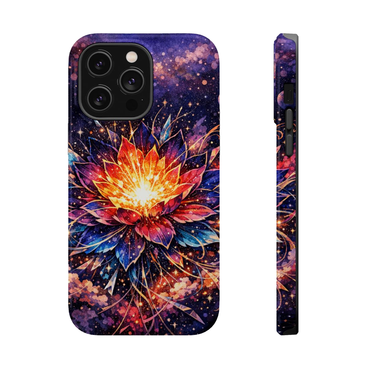 Cosmic Bloom Art Magnetic Magnetic Phone Case - iPhone 14 Pro Max