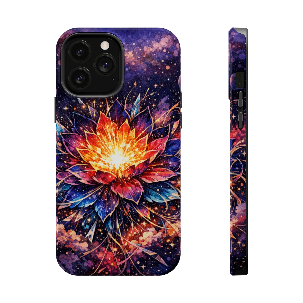 Cosmic Bloom Art Magnetic Magnetic Phone Case - iPhone 13 Pro Max