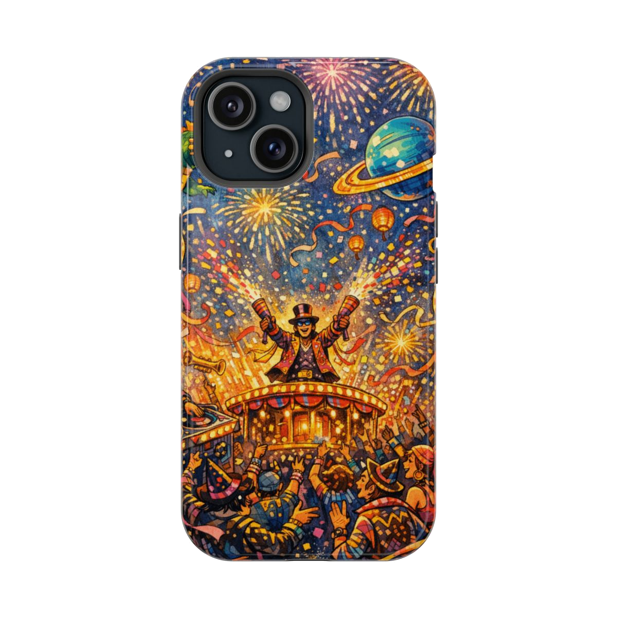 Vibrant Celebration Spectacle Magnetic Phone Case - iPhone 15