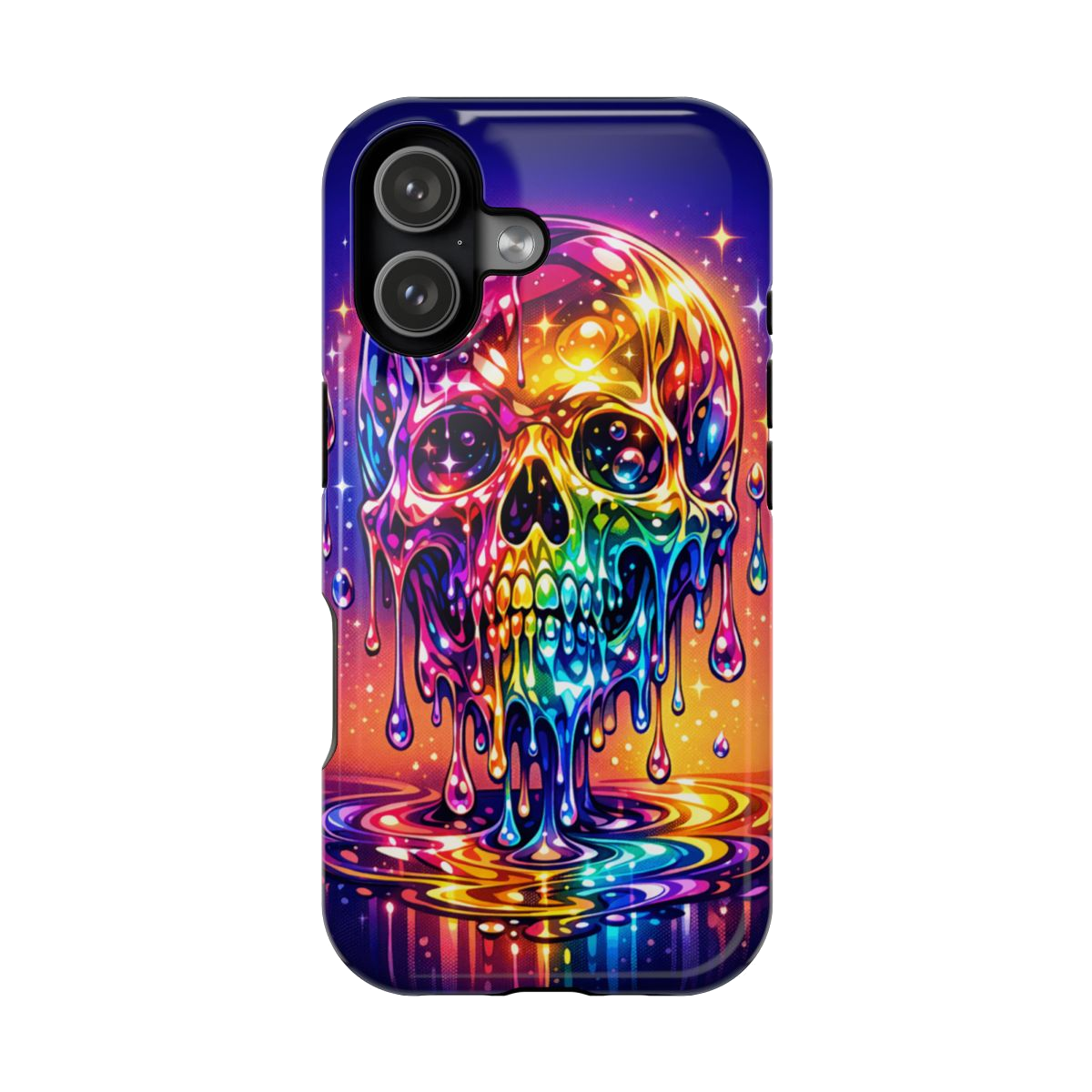 Prismatic Skull Drip Magnetic Phone Case - iPhone 17