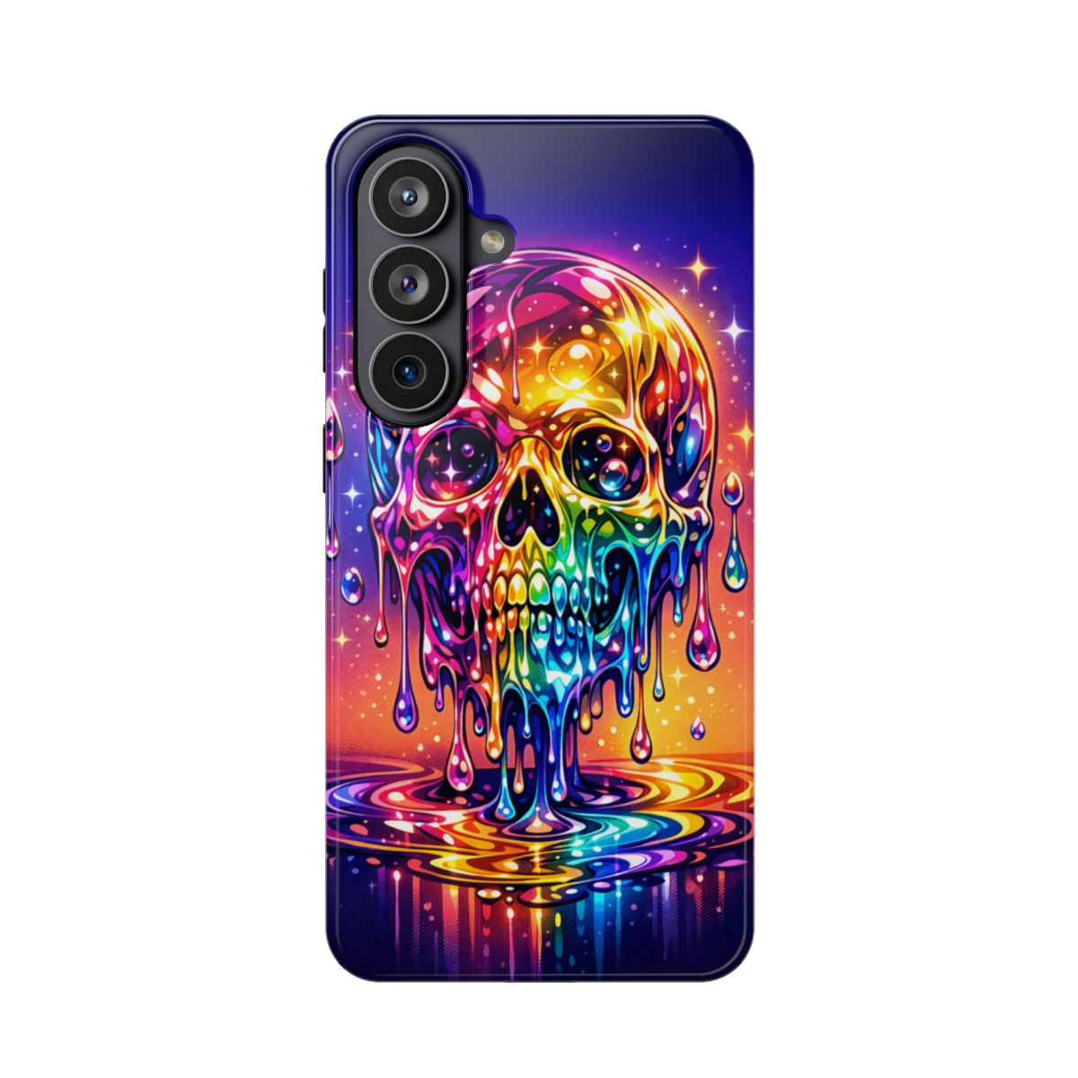 Prismatic Skull Drip Magnetic Phone Case - Samsung Galaxy S26 Plus