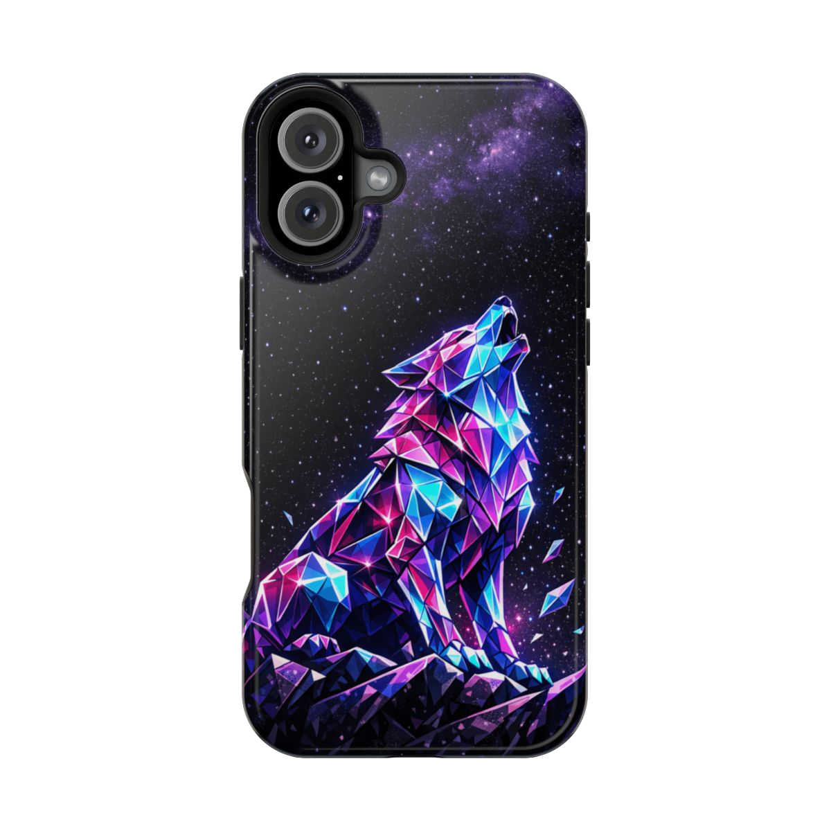 Neon Wolf Artistry Magnetic Phone Case - iPhone 16 Plus