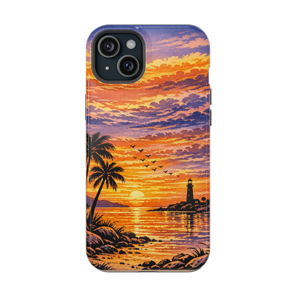 Coastal Dreamscape Print Magnetic Phone Case - iPhone 15 Plus