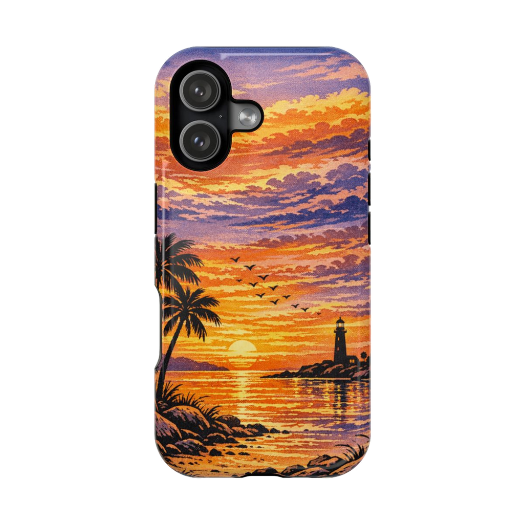 Coastal Dreamscape Print Magnetic Phone Case - iPhone 17