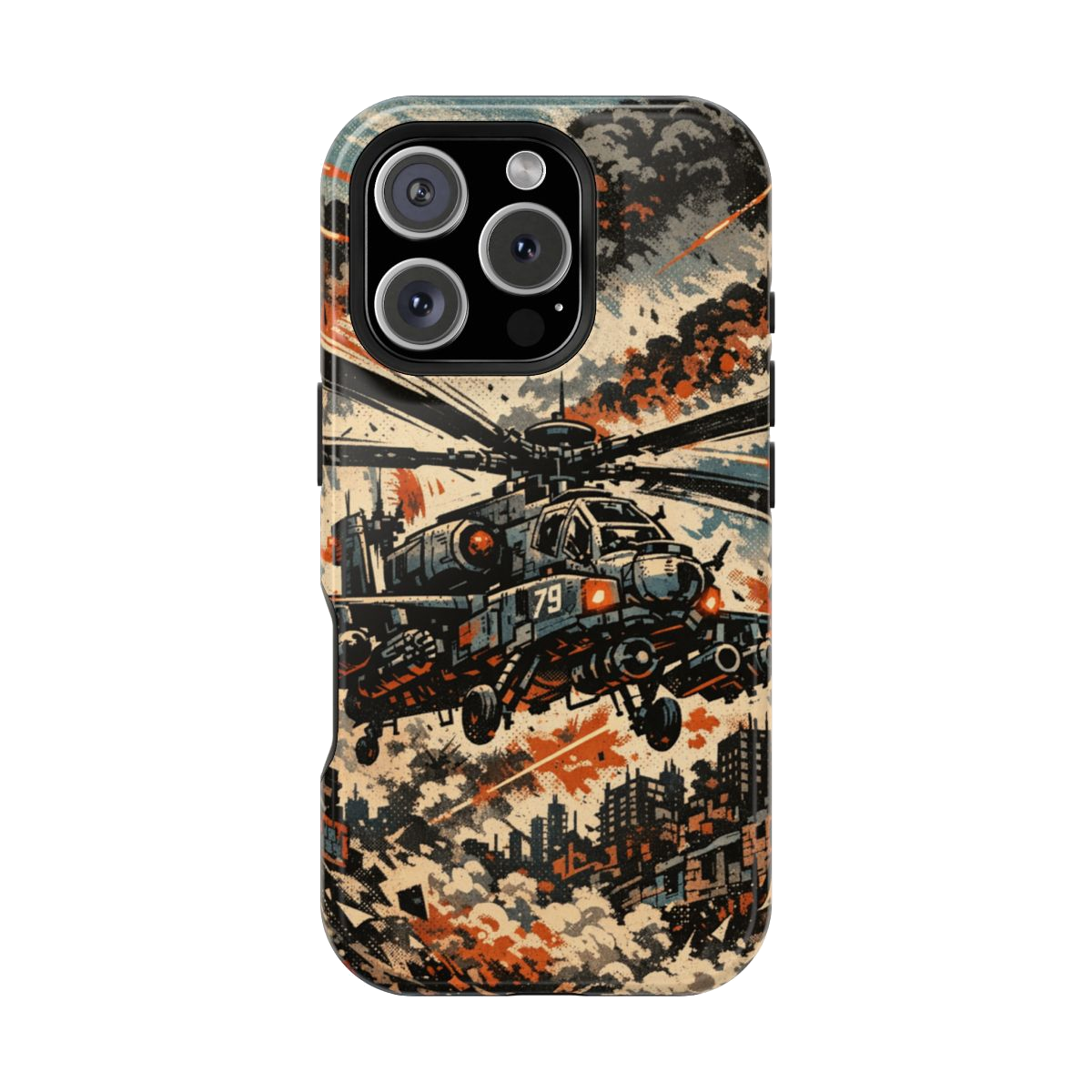 Helicopter Combat Magnetic Phone Case - iPhone 16 Pro
