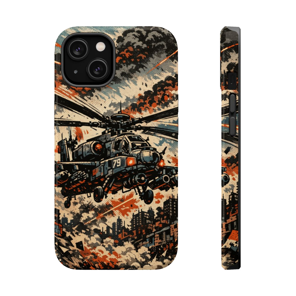 Helicopter Combat Magnetic Phone Case - iPhone 14