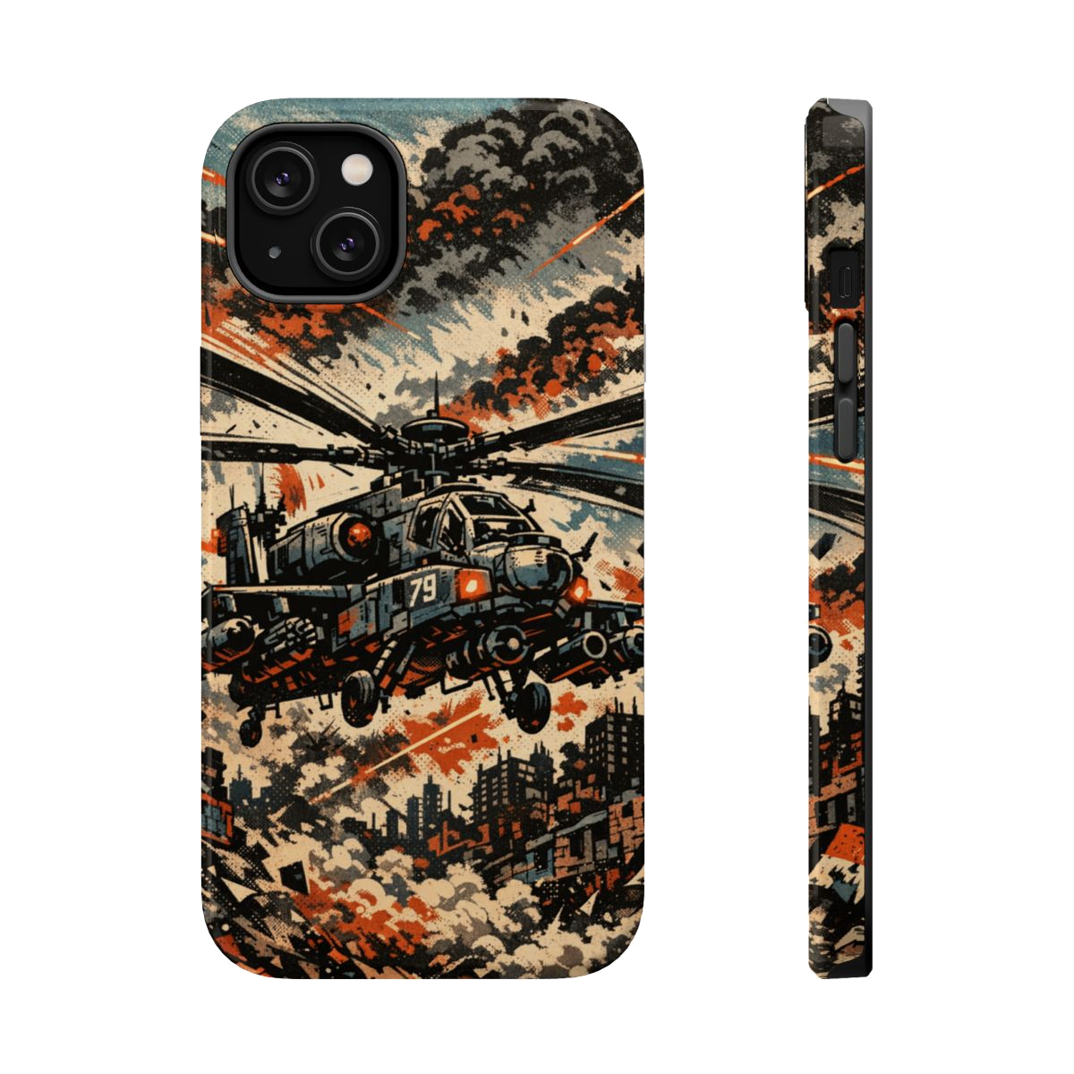 Helicopter Combat Magnetic Phone Case - iPhone 14 Plus