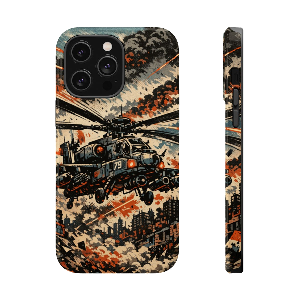 Helicopter Combat Magnetic Phone Case - iPhone 14 Pro Max