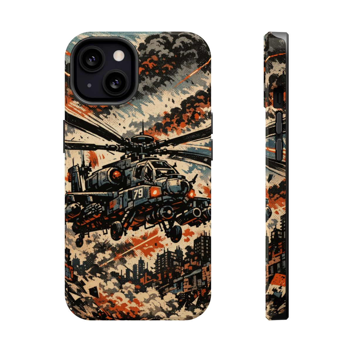 Helicopter Combat Magnetic Phone Case - iPhone 13