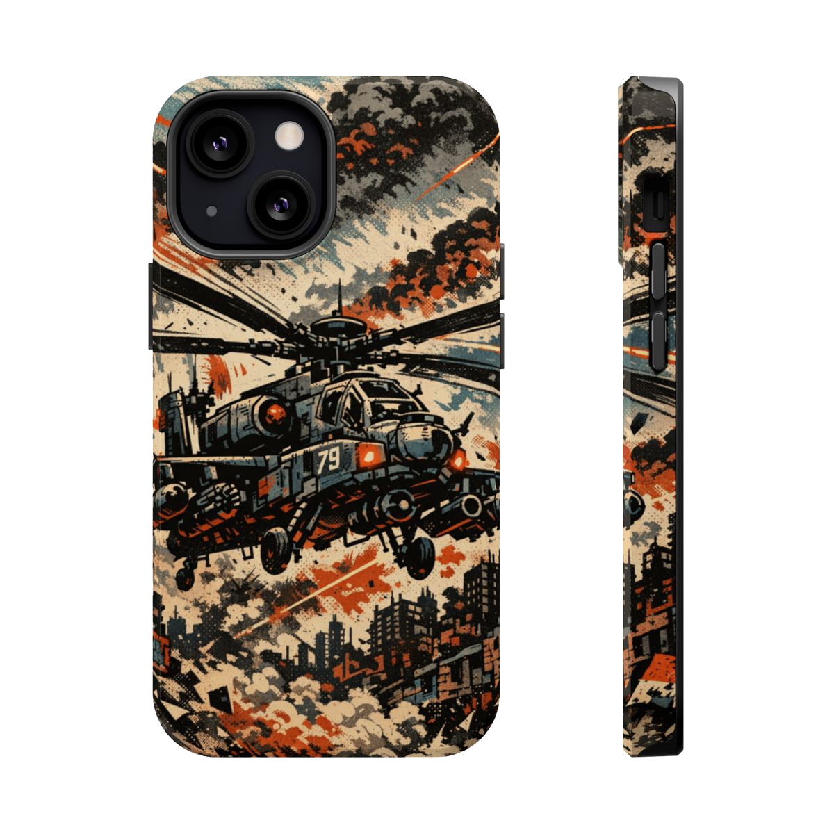 Helicopter Combat Magnetic Phone Case - iPhone 13 Mini