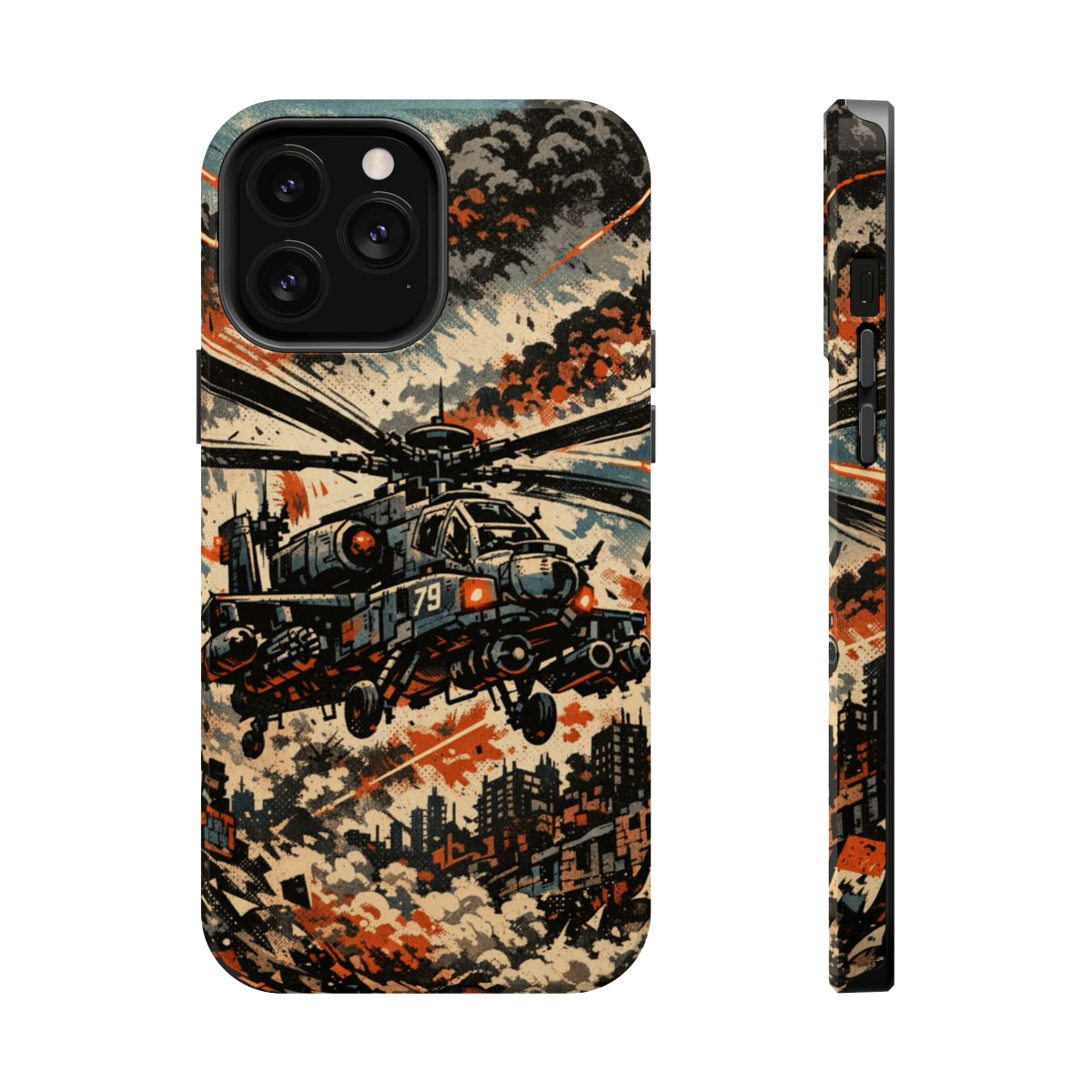 Helicopter Combat Magnetic Phone Case - iPhone 13 Pro Max