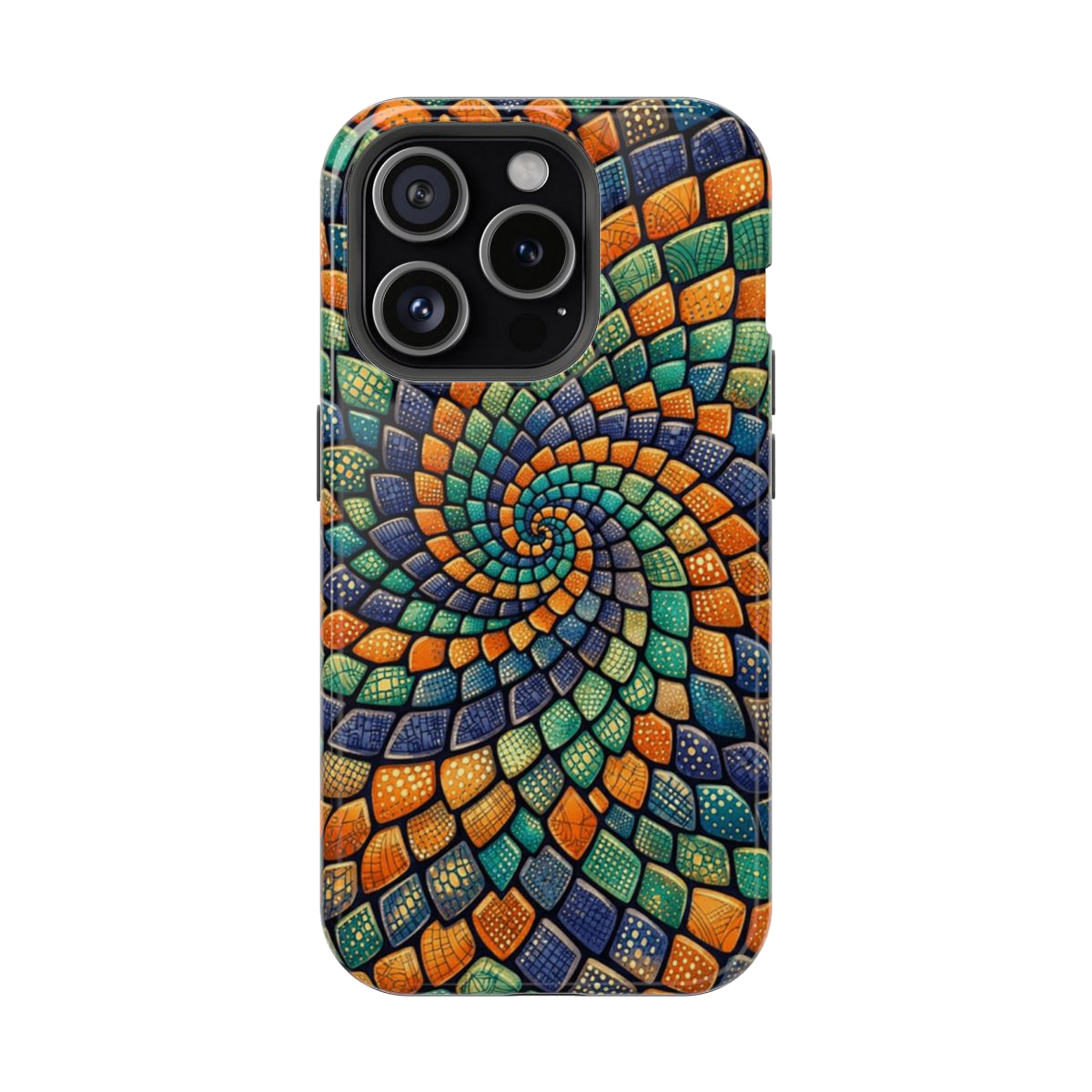 Reptilian Spiral Magnetic Phone Case - iPhone 15 Pro