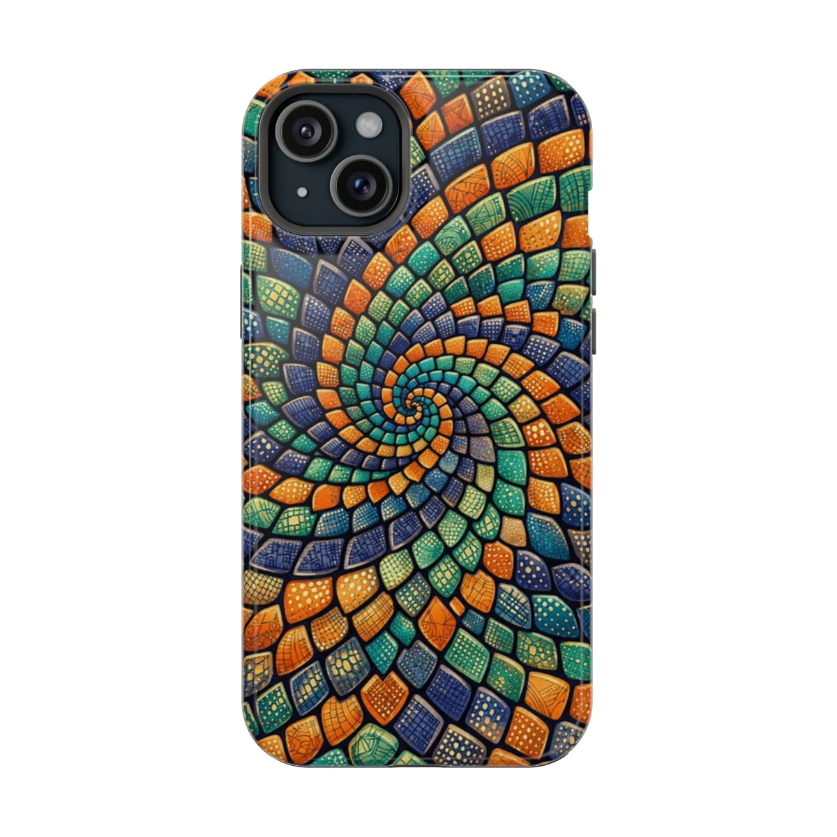 Reptilian Spiral Magnetic Phone Case - iPhone 15 Plus