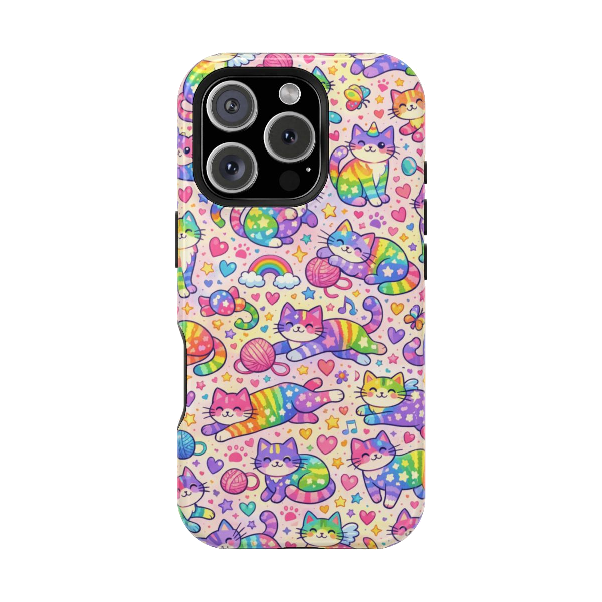 Rainbow Kitties! Magnetic Phone Case - iPhone 16 Pro