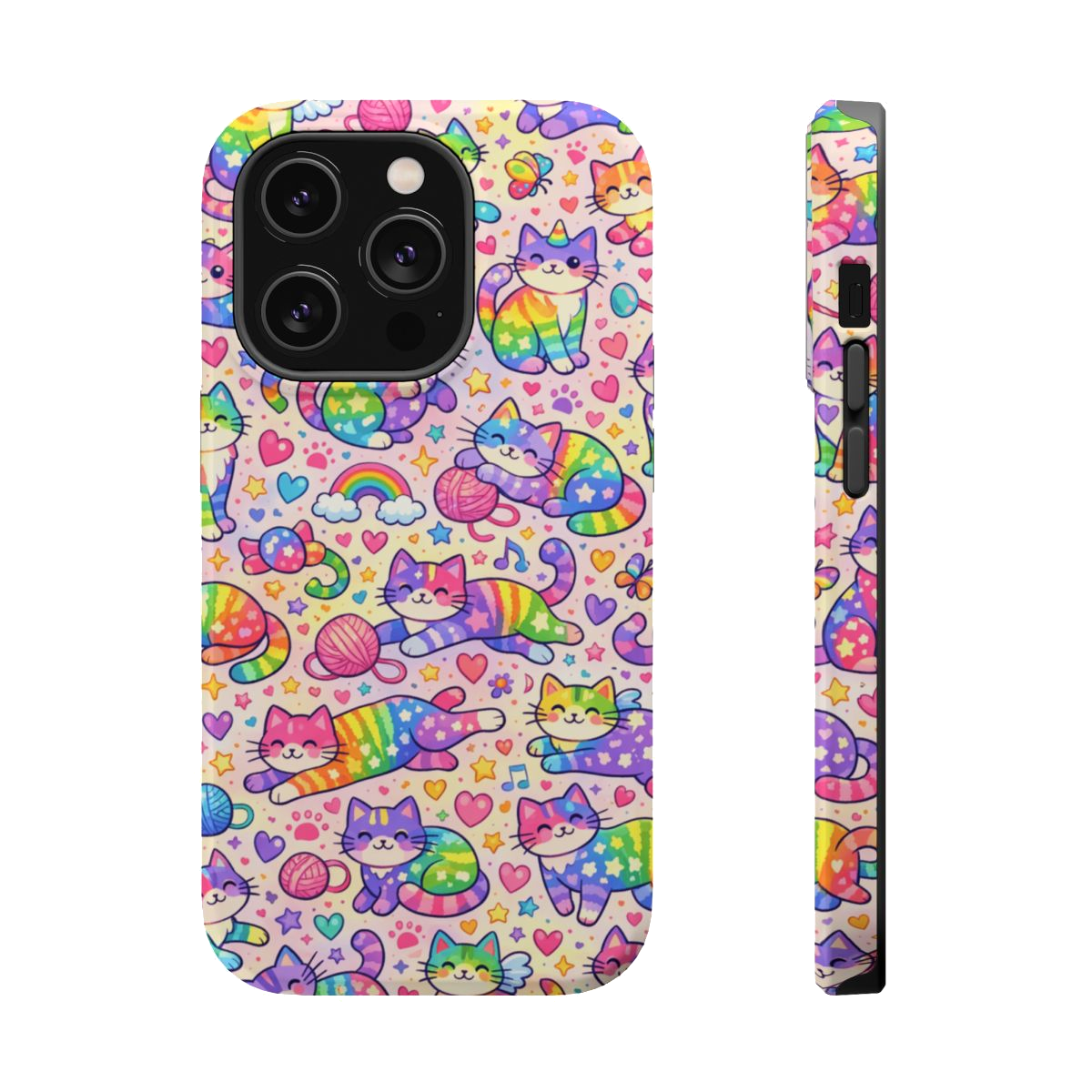 Rainbow Kitties! Magnetic Phone Case - iPhone 14 Pro
