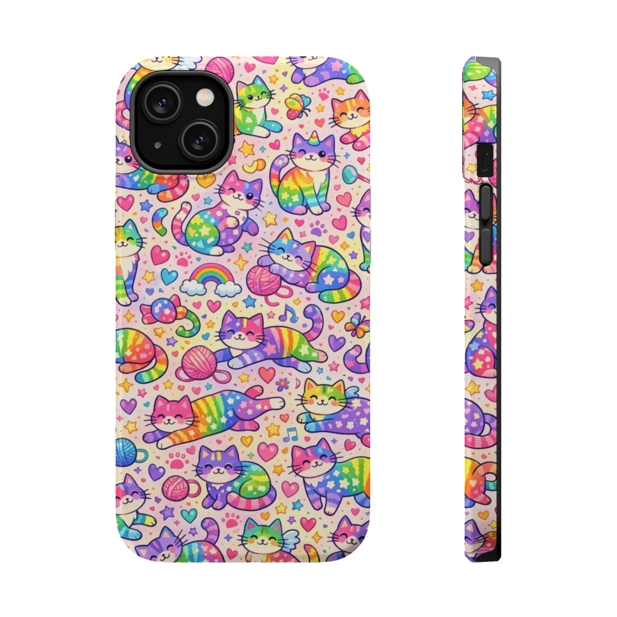 Rainbow Kitties! Magnetic Phone Case - iPhone 14 Plus