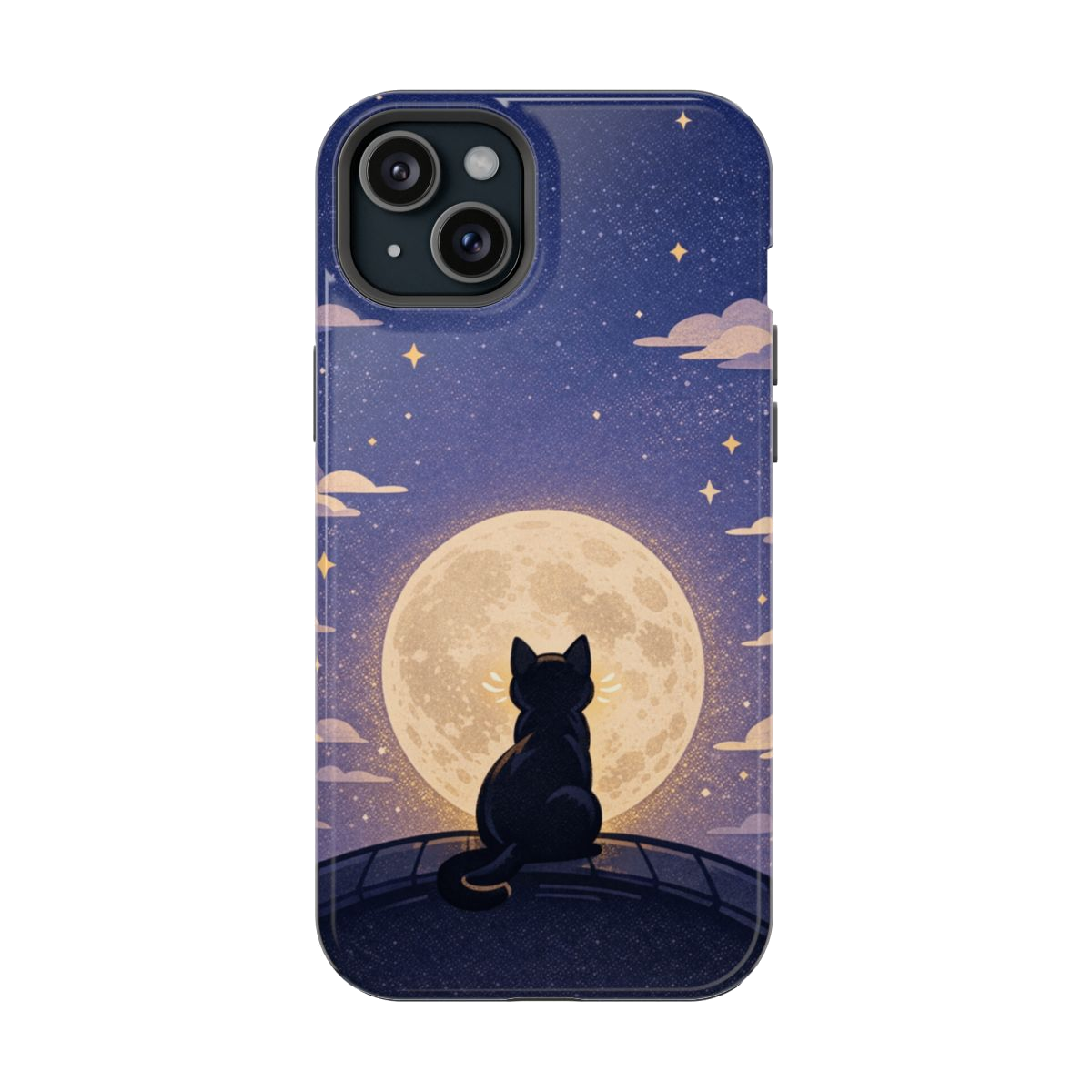Full Moon Feline  Magnetic Phone Case - iPhone 15 Plus