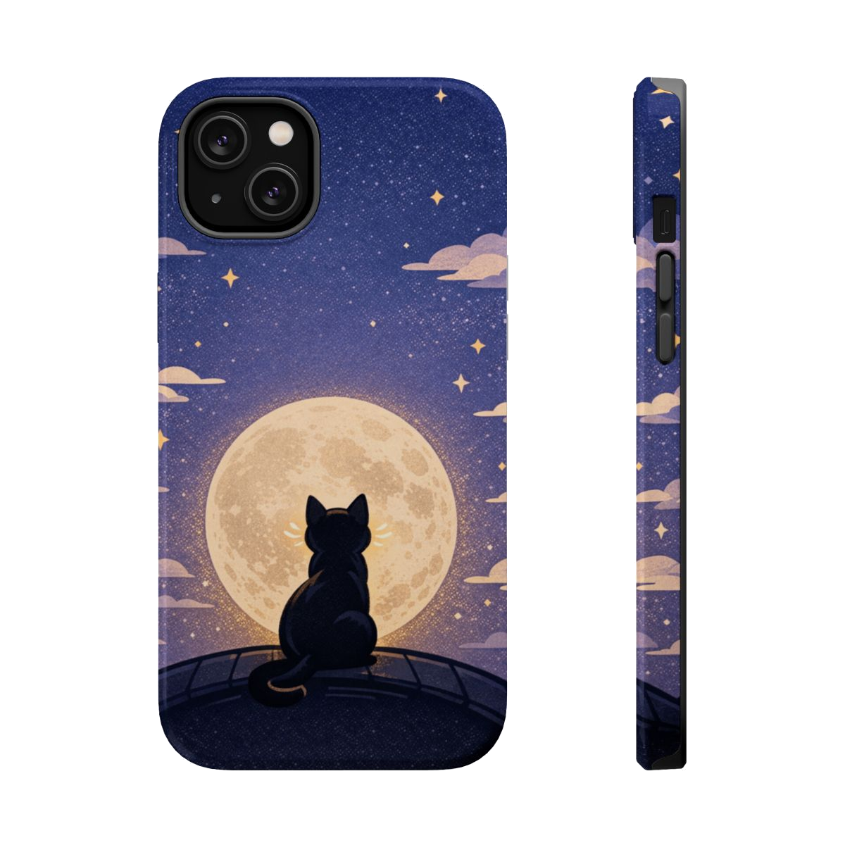 Full Moon Feline  Magnetic Phone Case - iPhone 14 Plus