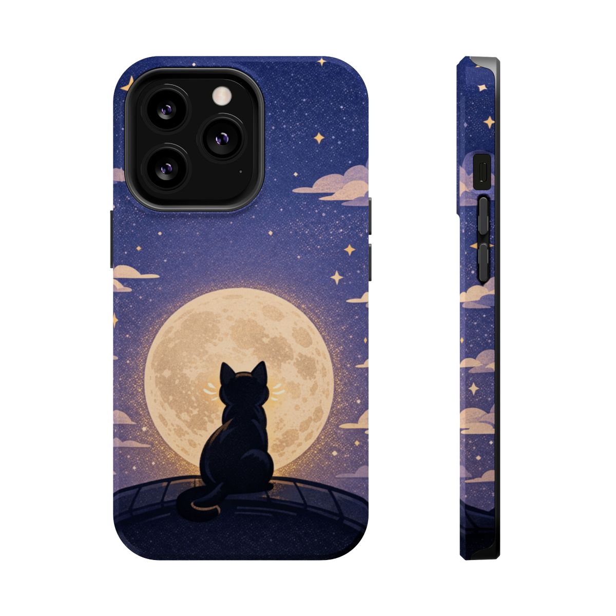 Full Moon Feline  Magnetic Phone Case - iPhone 13 Pro
