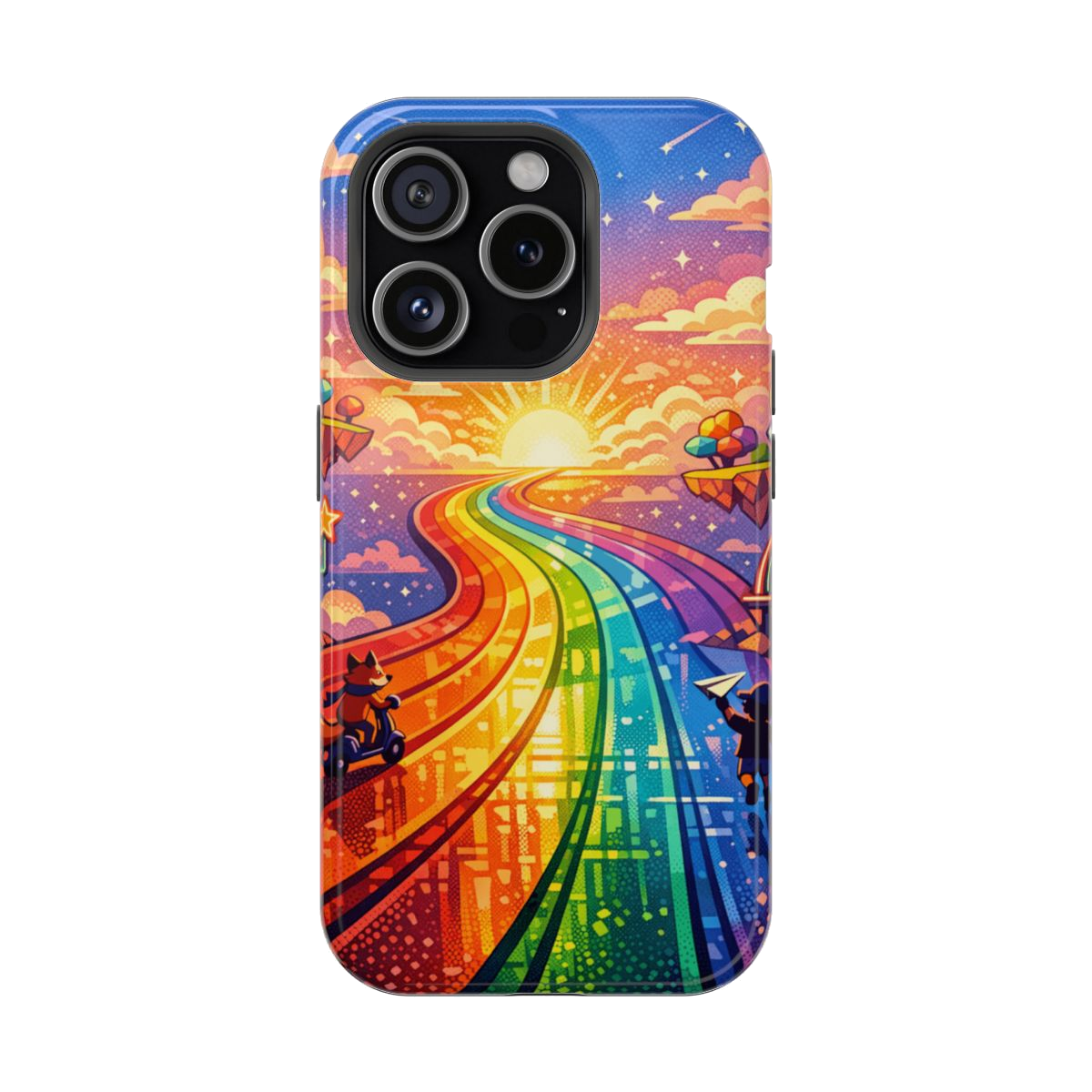 Rainbow Highway Magnetic Phone Case - iPhone 15 Pro