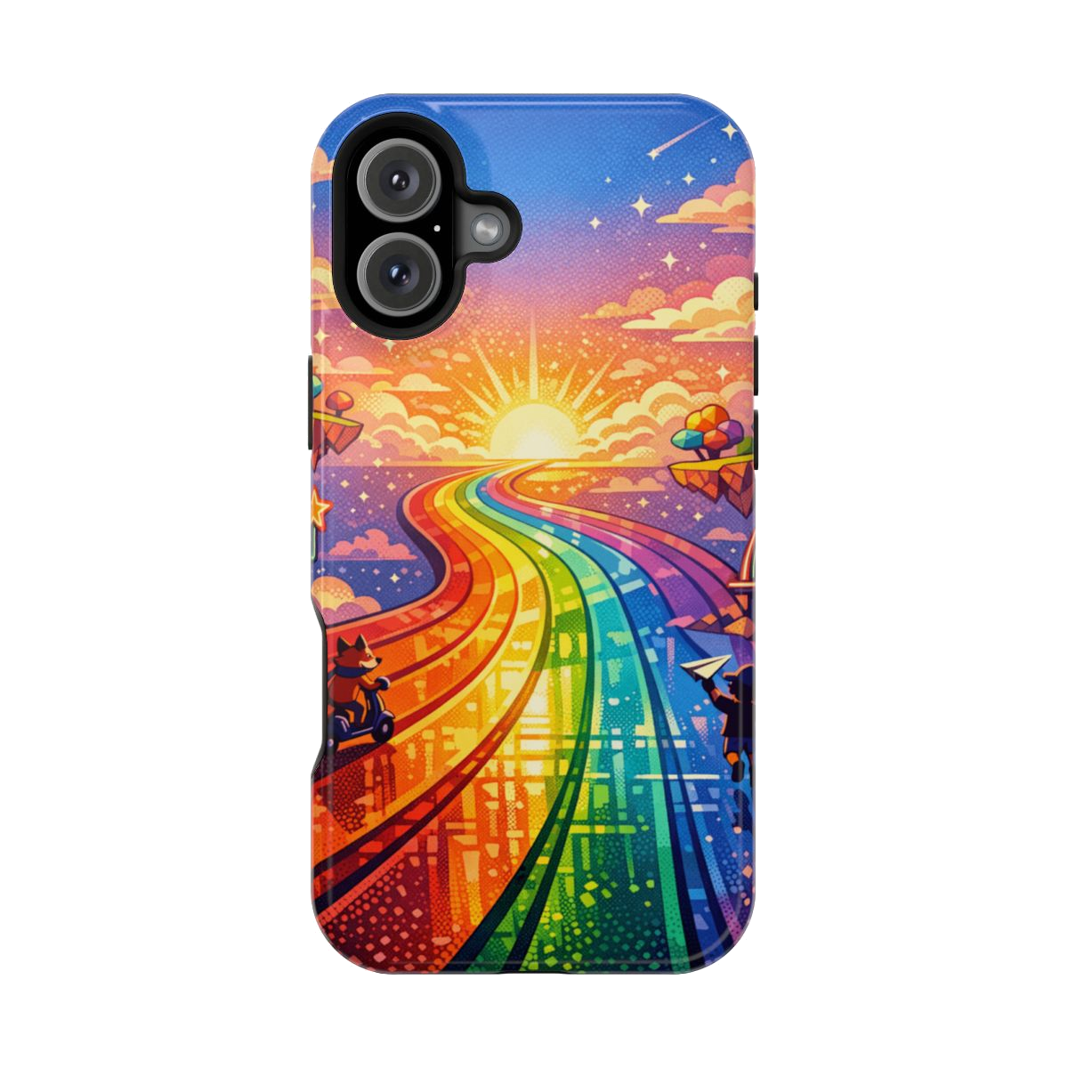 Rainbow Highway Magnetic Phone Case - iPhone 16 Plus