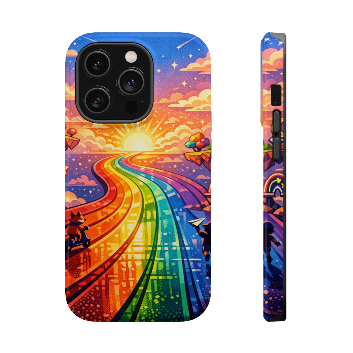 Rainbow Highway Magnetic Phone Case - iPhone 14 Pro