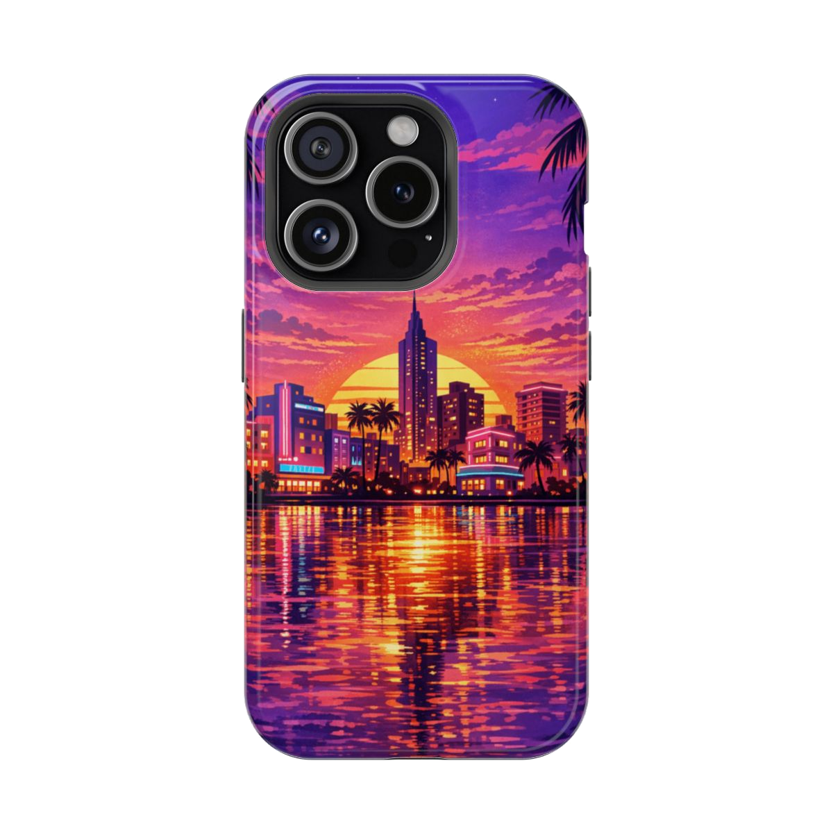 Vice City Sunset Magnetic Phone Case - iPhone 15 Pro