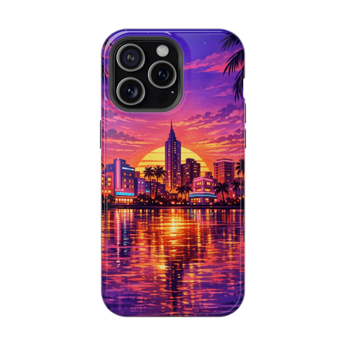 Vice City Sunset Magnetic Phone Case - iPhone 15 Pro Max