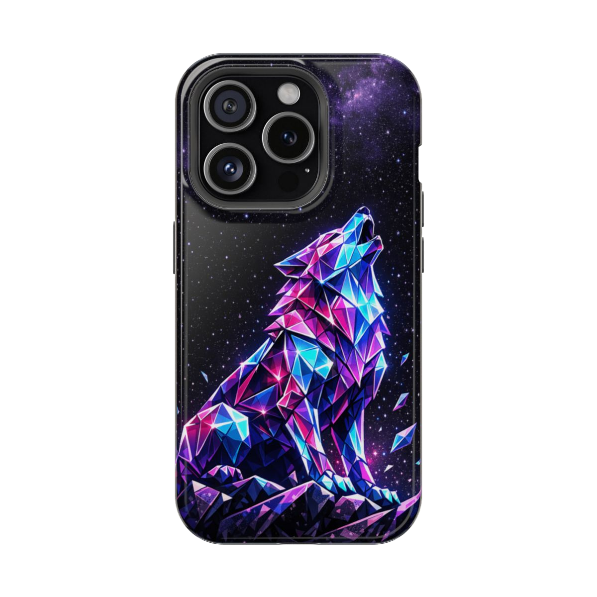 Neon Wolf Artistry Phone Case - iPhone 15 Pro