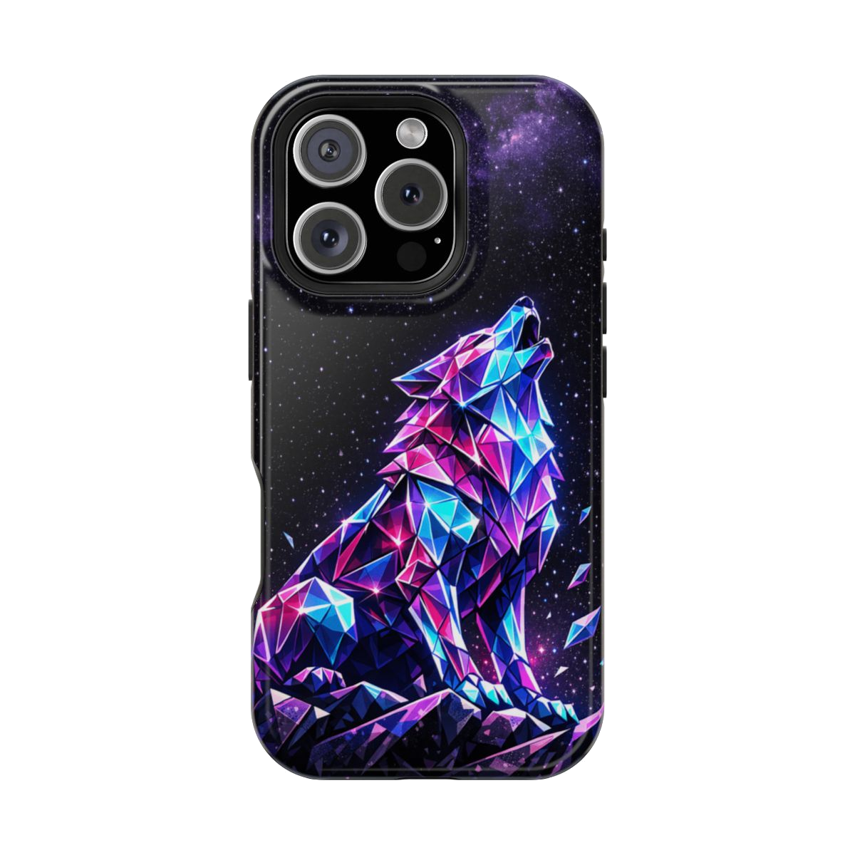 Neon Wolf Artistry Phone Case - iPhone 16 Pro