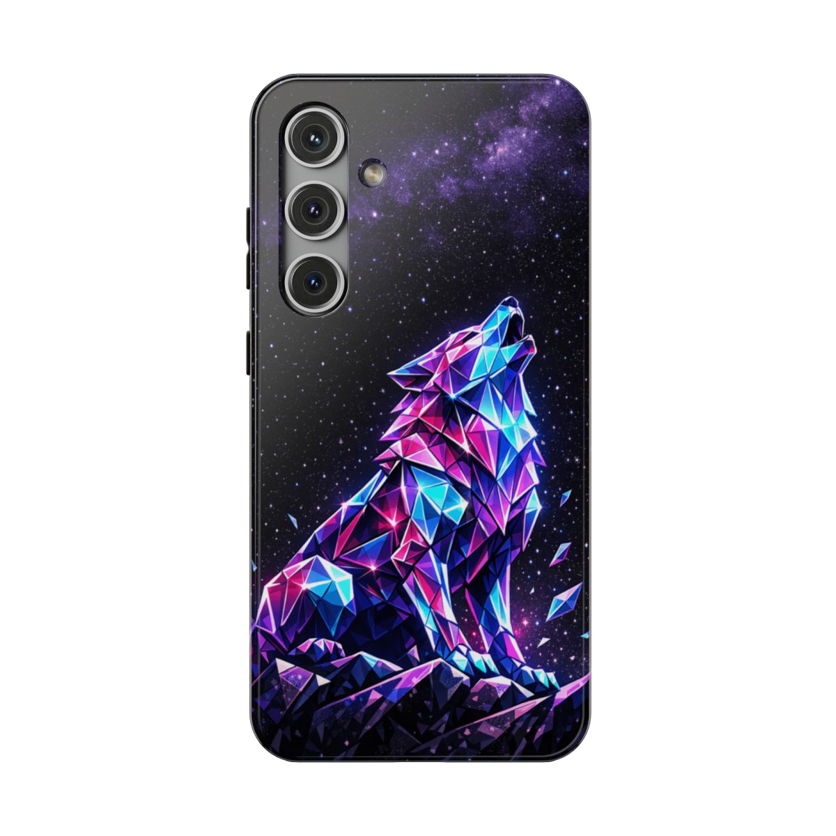 Neon Wolf Artistry Phone Case - Samsung Galaxy S24 Plus