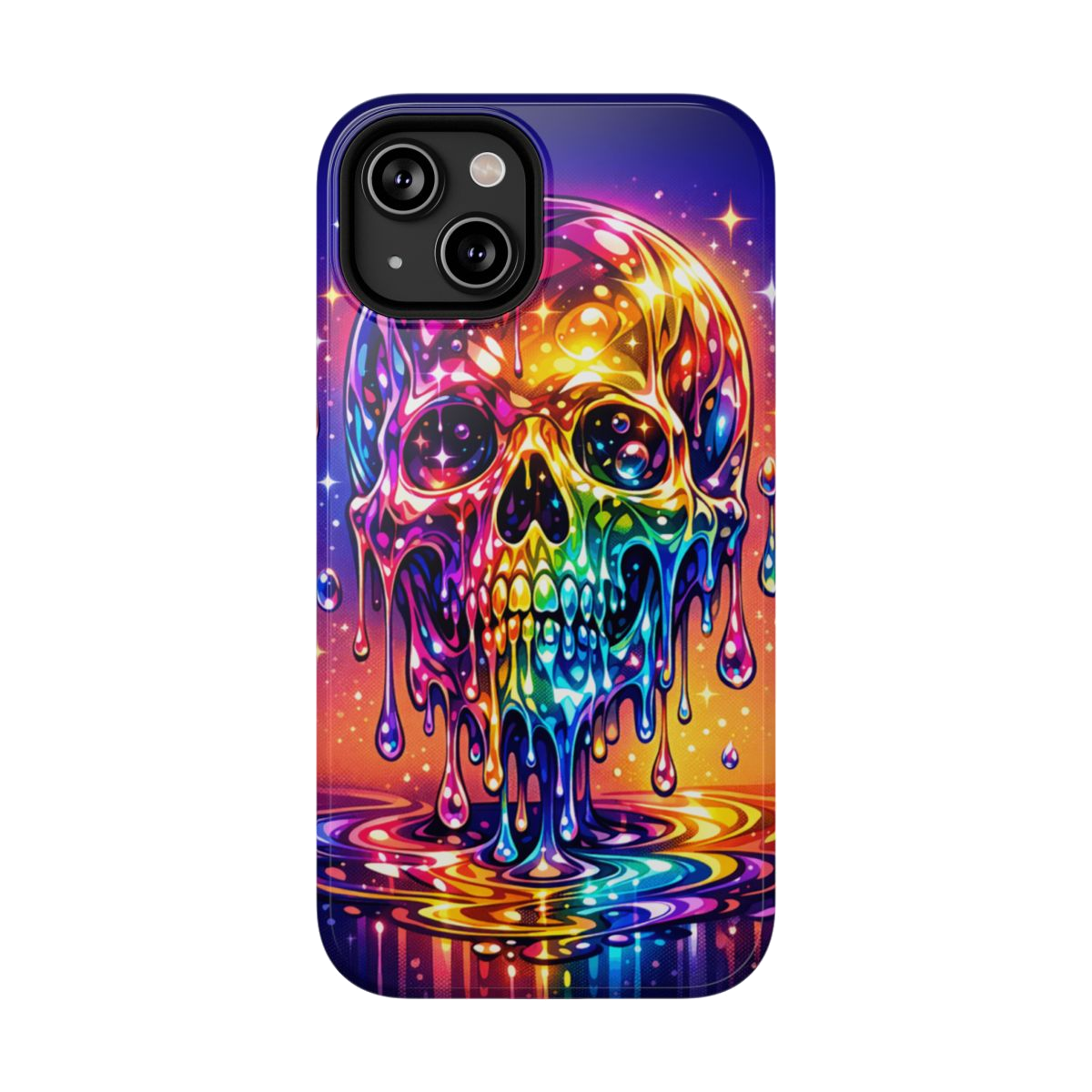 Prismatic Skull Drip Phone Case - iPhone 14
