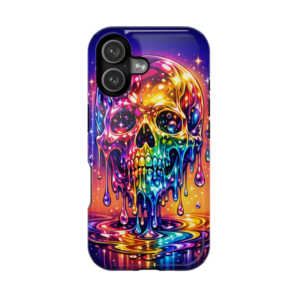 Prismatic Skull Drip Phone Case - iPhone 17