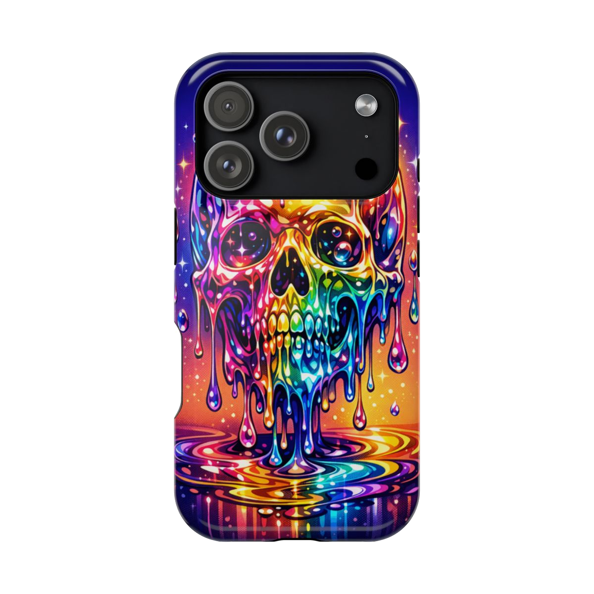 Prismatic Skull Drip Phone Case - iPhone 17 Pro