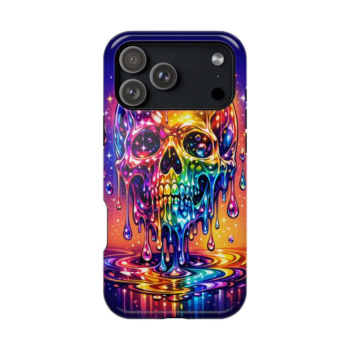 Prismatic Skull Drip Phone Case - iPhone 17 Pro Max