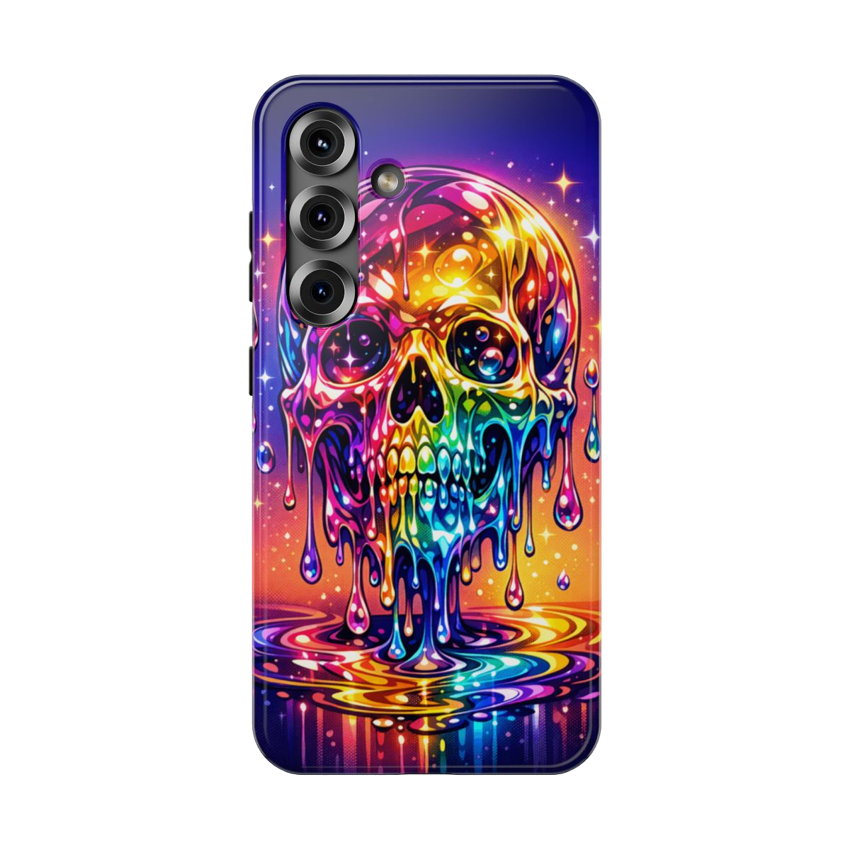 Prismatic Skull Drip Phone Case - Samsung Galaxy S25