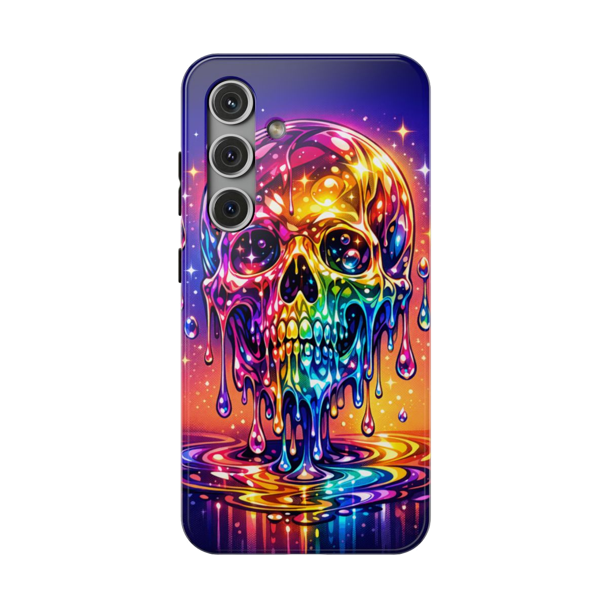Prismatic Skull Drip Phone Case - Samsung Galaxy S24