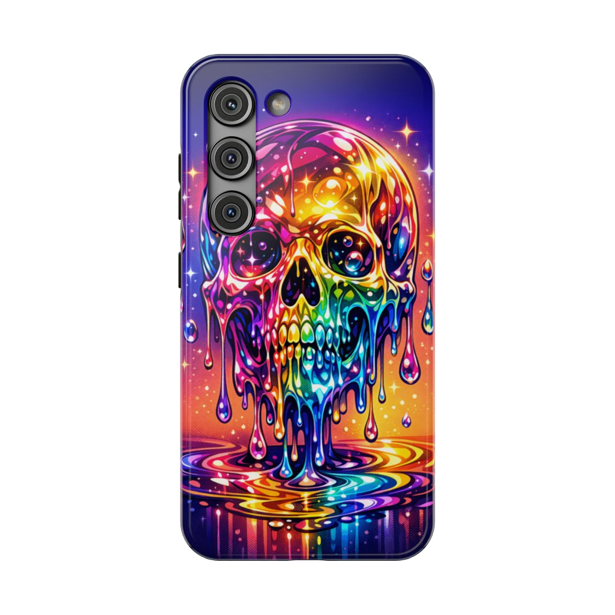Prismatic Skull Drip Phone Case - Samsung Galaxy S23