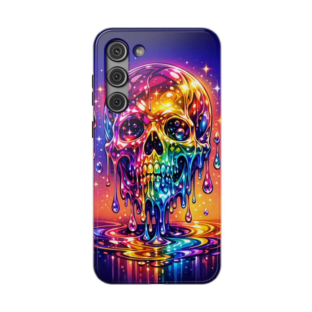Prismatic Skull Drip Phone Case - Samsung Galaxy S23 Plus