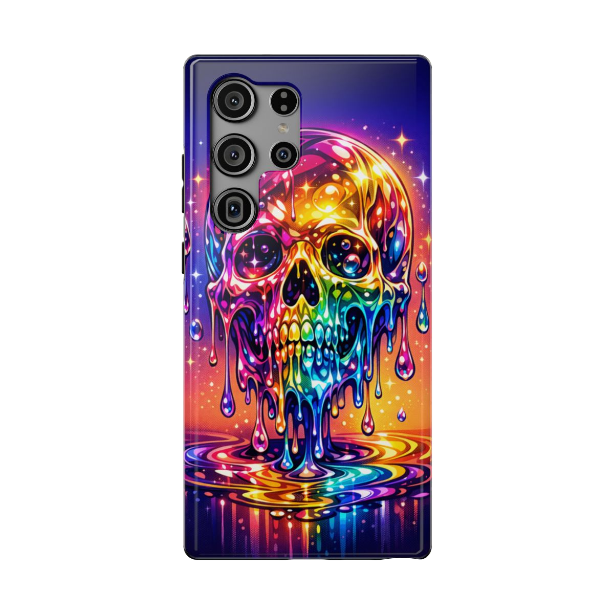 Prismatic Skull Drip Phone Case - Samsung Galaxy S23 Ultra