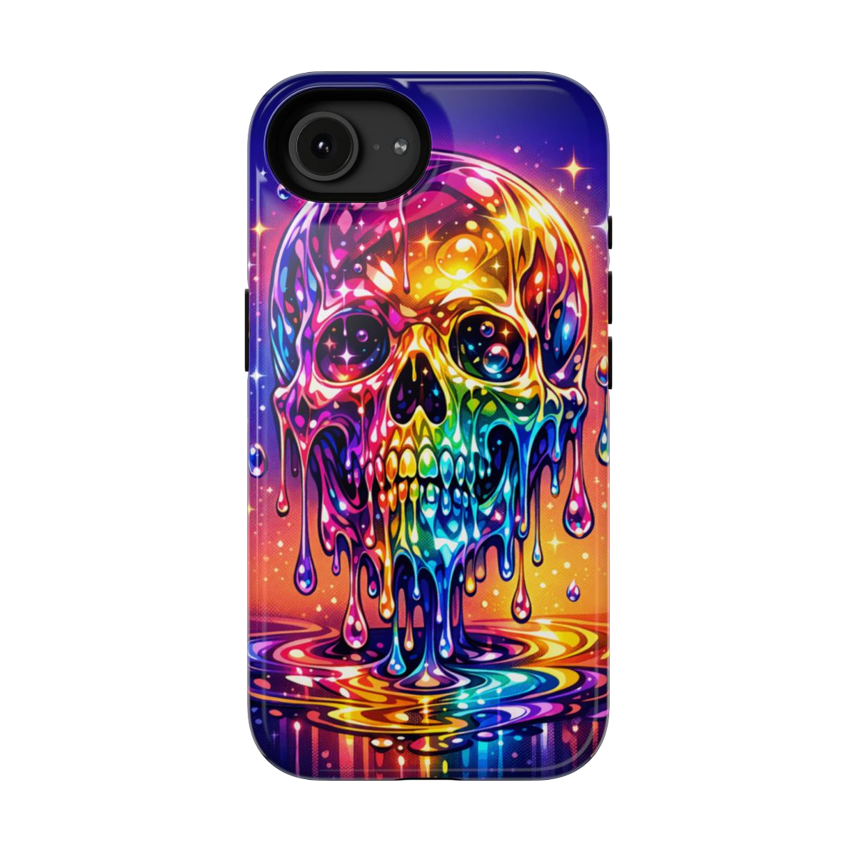 Prismatic Skull Drip Phone Case - iPhone 16e