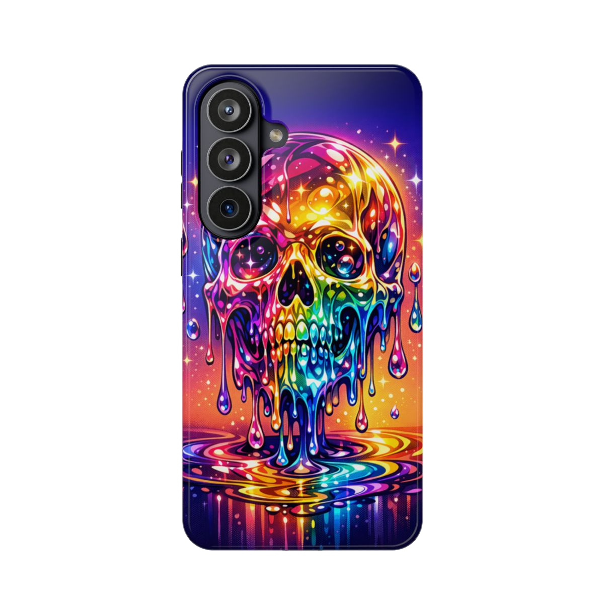 Prismatic Skull Drip Phone Case - Samsung Galaxy S26 Plus
