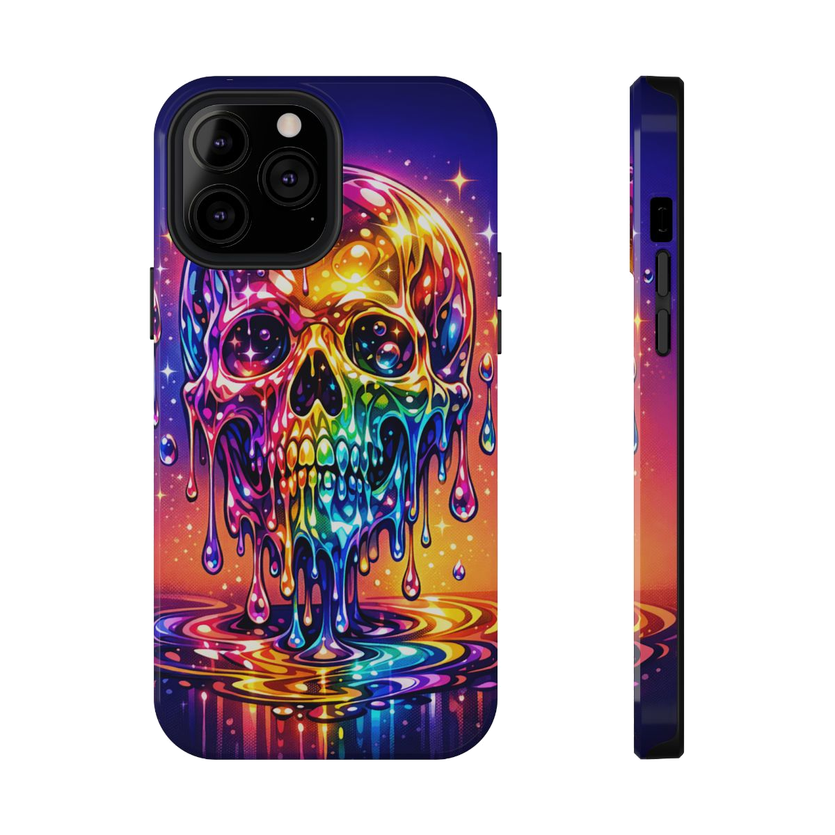 Prismatic Skull Drip Phone Case - iPhone 13 Pro Max