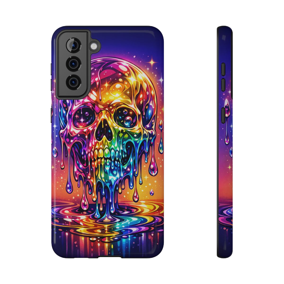 Prismatic Skull Drip Phone Case - Samsung Galaxy S21 Plus
