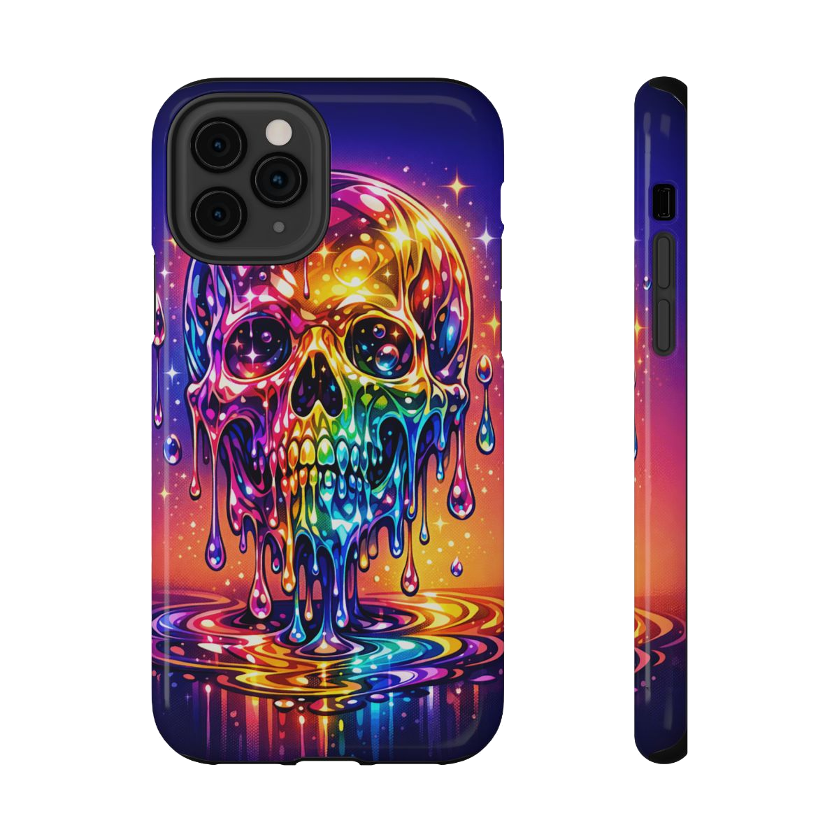 Prismatic Skull Drip Phone Case - iPhone 11 Pro